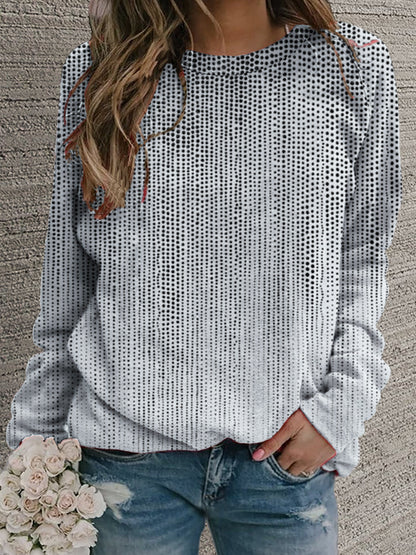 Women's Retro Casual Fashion Round Neck Sweater