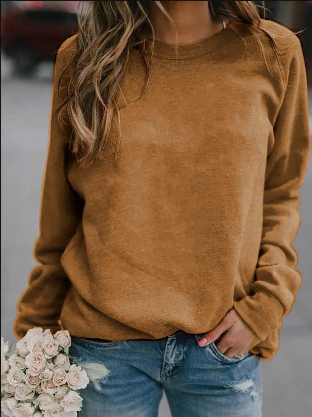 Women's Long Sleeve Round Neck T-Shirt Top