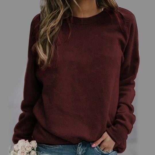 Women's Long Sleeve Round Neck T-Shirt Top