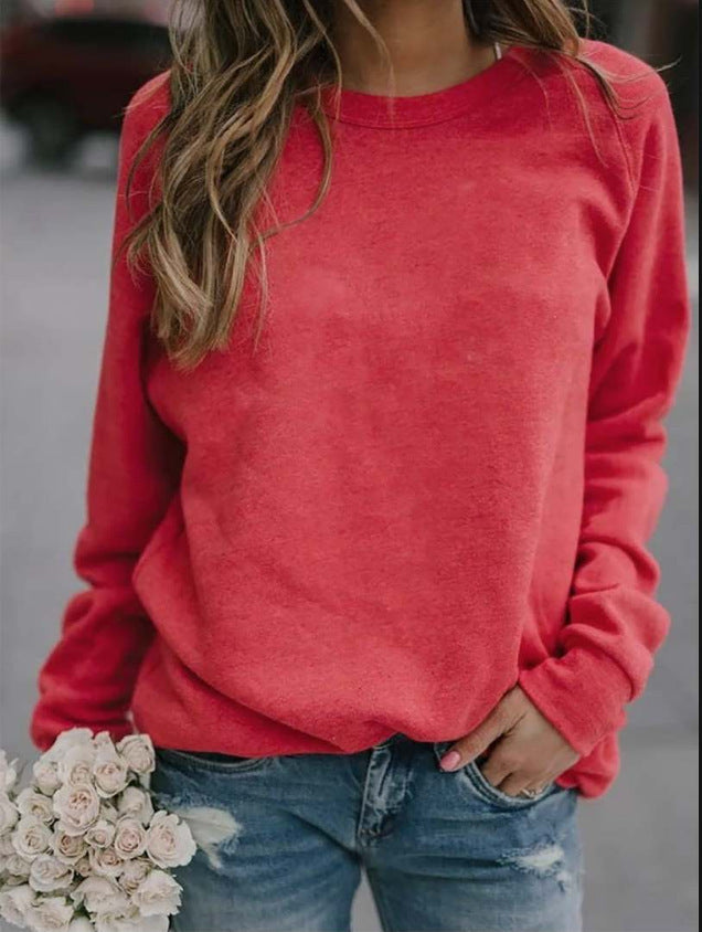 Women's Long Sleeve Round Neck T-Shirt Top